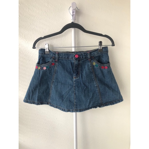 Crazy 8 Jean Skirt and Long Sleeve Outfit 10-12 - Picture 4 of 8